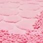 Preview: Badezimmerteppich Set 2 teilig • waschbar • Steinoptik pinkfarben