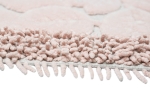 Preview: Badezimmerteppich Set 2 teilig • waschbar • Blätterdesign in rosa