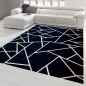 Preview: Orientteppich Wohnzimmer Teppich / Läufer - Geometrisches Muster in Schwarz Bronze