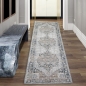 Preview: Klassischer Teppich mit orientalischen Verzierungen & Ornamenten in creme grau