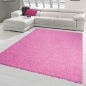Preview: Shaggy Teppich - 200x290 cm - Hochflorteppich Wohnzimmer in Uni Design Pink