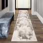Preview: Vintage Wohnzimmerteppich abstraktes Muster im Used-Look in beige