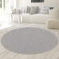 Preview: Flachgewebe-Teppich im schlichten einfarbigen Design in grau
