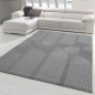Preview: Recycle Teppich mit modernen ovalen Formen liniert in grau