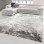 Preview: Wollteppich Moderner Teppich abstrakt Marmorteppich in grau