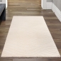 Preview: Recycle Wohnzimmerteppich Schlafzimmer mit modernen Wellen Formen liniert in beige