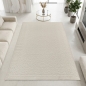 Preview: Recycling Teppich Creme Ornament Design wohnlich Wohnzimmer