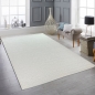 Preview: Recycle Teppich mit modernen ovalen Formen liniert in creme