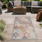 Preview: In- & Outdoor Orientteppich mit Ornamenten mehrfarbig