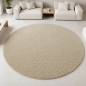 Preview: Shaggy Teppich in Beige für Wohnzimmer und Schlafzimmer – weich, warm und gemütlich