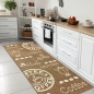Preview: Küchenteppich Sisalteppich modern kurzflor coffee mocha espresso braun beige