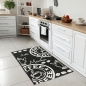 Preview: Küchenteppich Sisal moderner Küchenläufer flachgewebt Coffee Mocha Espresso Schwarz