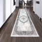 Preview: Designer Teppich Moderner Teppich Wohnzimmer Teppich mit Muster Grau Cream Beige