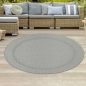 Preview: Modern-praktischer Teppich mit Bordüre in grau