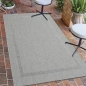 Preview: Modern-praktischer Teppich mit Bordüre in grau
