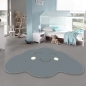 Preview: Kinderzimmer Teppich Wolke Spielteppich in Türkis