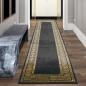Mobile Preview: Teppich Wohnzimmer mit klassischer Bordüre in schwarz gold