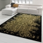 Preview: Teppich modern Designerteppich Ornamente in schwarz gold
