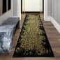 Preview: Teppich modern Designerteppich Ornamente in schwarz gold