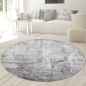 Preview: Teppich modern Wohnzimmerteppich abstrakt in grau creme