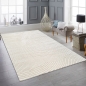 Preview: Teppich mit Hoch-Tief-Effekt Modern & Pflegeleicht im Wellenmuster in creme