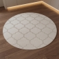 Preview: Schlafzimmerteppich mit marokkanischem Muster in beige