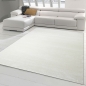 Preview: Moderner Designer Wohnzimmer-Teppich im Uni Design in creme