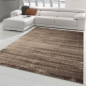Preview: Moderner Designer Wohnzimmer-Teppich im Uni Design in braun