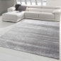 Preview: Moderner Designer Wohnzimmer-Teppich im Uni Design in silber