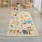 Preview: Kinderteppich Spielteppich Safari / Straßen rutschfest beige