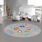 Preview: Kinderteppich mit Buchstaben Alphabet in bunten Farben grau