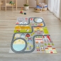 Preview: Kinderzimmer Weltkarten-Lernteppich Tiere & Meere in blau