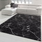 Preview: Abstrakt-moderner Teppich für Aufenthaltsraum | in schwarz