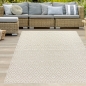 Preview: Outdoor-Teppich mit Rautenmuster in beige