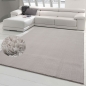 Preview: Flauschiger Teppich für die Sofaecke, waschbar, sandfarben