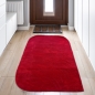 Preview: Weicher waschbarer Teppich mit abgerundeten Ecken – rot