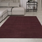 Preview: Teppich Flauschig & Weich unidesign in dunklem Weinrot