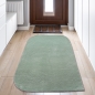 Preview: Waschbarer Schlazimmer Teppich – abgerundete Ecken – grün