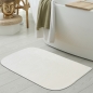 Preview: Designer Badezimmer Teppich – schön weich – in creme