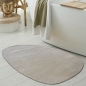 Preview: Ovaler Badezimmer Teppich – schön weich – in beige