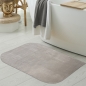 Preview: Badezimmer Vorleger Teppich – runde Ecken weich – sand