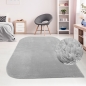 Preview: Designer Teppich mit abgerundete Ecken, waschbar, grauDesigner Teppich mit abgerundete Ecken, waschbar, grau