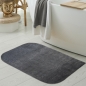 Preview: Designer Badezimmer Teppich mit runden Ecken – weich – anthrazit