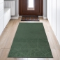 Preview: Kuschliger Teppich mit schönem Blättermuster in grün