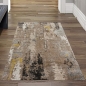 Preview: Moderner Teppich mit abstraktem Design in beige braun