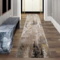 Preview: Moderner Teppich mit abstraktem Design in beige braun