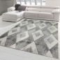 Mobile Preview: Modern abstrakter Dielen Teppich mit Rautenformen in creme-grau