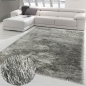 Preview: Wertvoller Shaggy Teppich Hochflor mit Glitzer in Grau