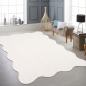 Preview: Teppich creme weich modern elegante Wellenform