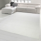 Preview: Wohnzimmer Teppich modern Kurzflor mit Uni Design in Creme